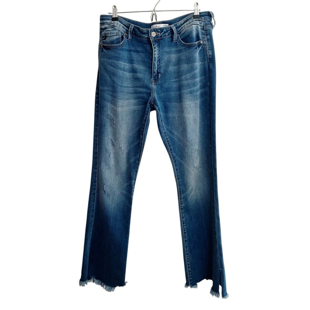 KanCan 165715 Raw Hem High Rise Flare Jeans - Picture 2 of 9